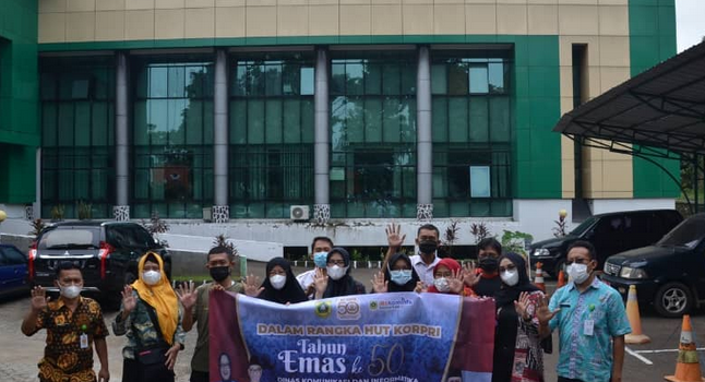 Peringati HUT Korpri Ke 50 Diskominfo Kabupaten Bogor Lakukan Aksi