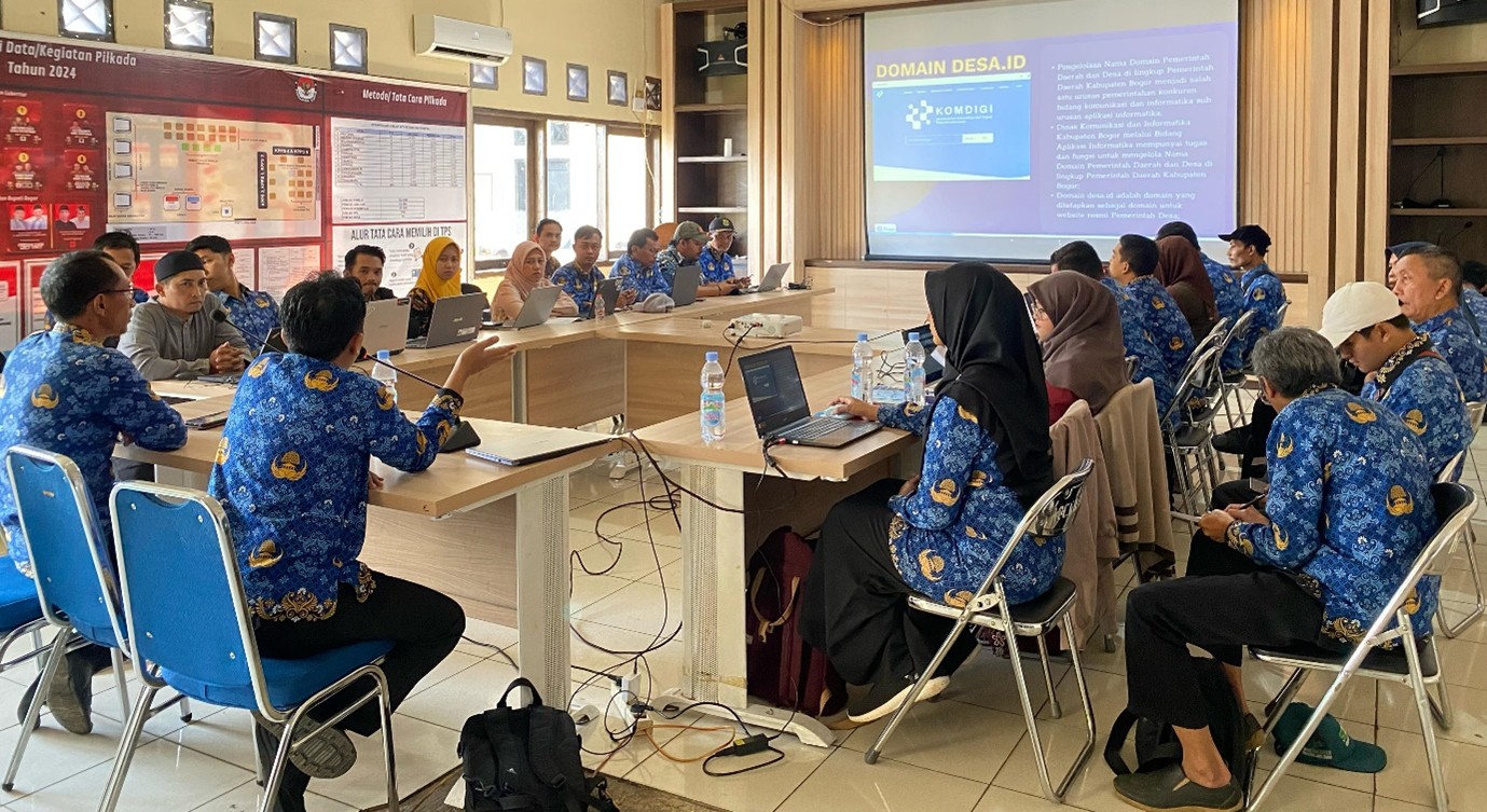 Dorong Implementasi Desa Digital: Diskominfo Lakukan Sosialisasi dan Pelatihan Pengelolaan Desa Digital/Website Desa di Kecamatan Ciampea