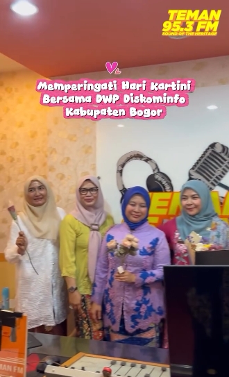 Teman FM Melakukan Siaran Radio Bersama DWP Diskominfo Kab. Bogor Edisi Hari Kartini 2026