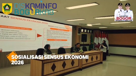 BPS Kabupaten Bogor Menggandent Diskominfo Kabupaten Bogor Lakukan Kegiatan Sosialisasi Sensus Ekonomi 2026
