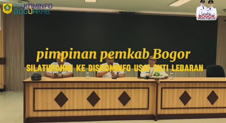 Suasana Hangat Penuh Kebersamaan Terasa dalam Silaturahmi Pimpinan Pemkab Bogor ke Diskominfo Usai Cuti Lebaran
