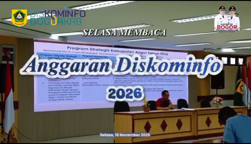 kegiatan Selasa Membaca,mencermati bagaimana Anggaran Diskominfo Kabupaten Bogor Tahun 2026 disusun untuk menjawab berbagai tantangan transformasi digital di daerah.