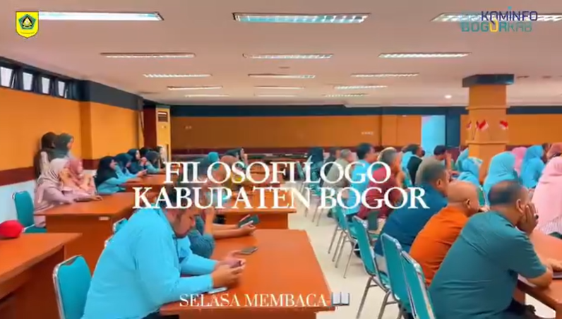 Dinas Komunikasi dan Informatika Kabupaten Bogor menggelar kegiatan Selasa Membaca yang kali ini membahas filosofi logo Kabupaten Bogor