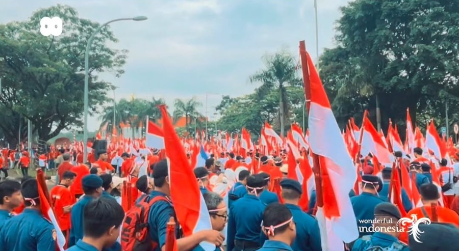Semarak Kirab Bendera Merah Putih