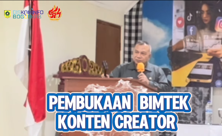 Pemerintah Kabupaten Bogor melalui Diskominfo menggelar Bimbingan Teknis (Bimtek) Content Creator bagi 50 pemuda Komite Nasional Pemuda Indonesia (KNPI) Kabupaten Bogor