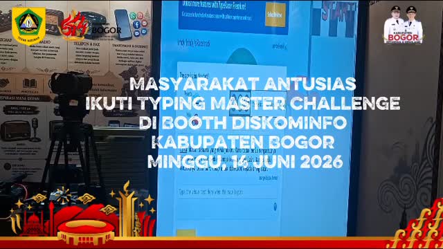 Masyarakat Antusias Ikuti Typing Master Challenge di Booth Diskominfo Kabupaten Bogor