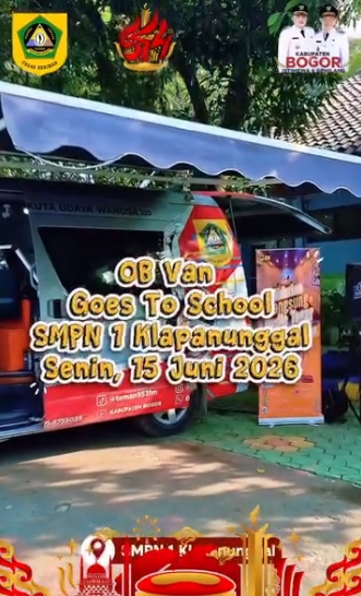 OB Van Teman 95,3 FM Hadir Menyapa Siswa-Siswi SMPN 1 Klapanunggal Melalui Program OB Van Goes To School