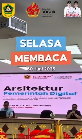 Selasa Membaca Kali Ini Mengusung Tema Arsitektur Pemerintah Digital yang Dibahas oleh Bidang Aptika Diskominfo Kabupaten Bogor
