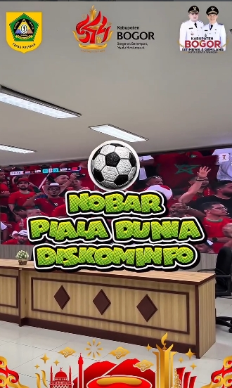 Nobar Piala Dunia Bersama Seluruh Jajaran Staff Diskominfo Kabupaten Bogor