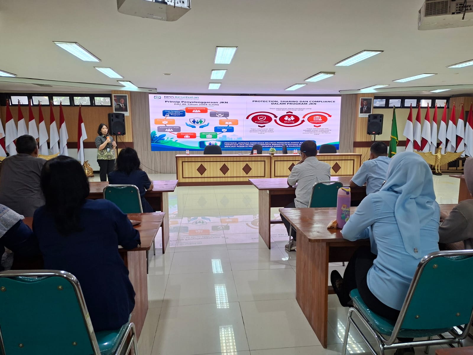 Selasa Membaca kedatangan narasumber dari BPJS Kesehatan Kantor Cabang Cibinong Kabupaten Bogor