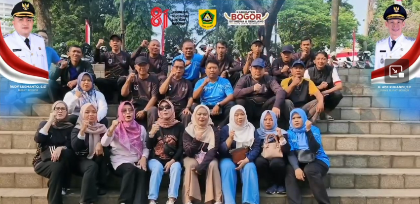 Diskominfo Kabupaten Bogor kembali turun langsung melakukan korve dan aksi bersih-bersih di kawasan Cibinong Situ Plaza