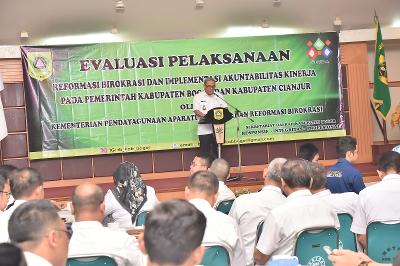 Wabup Bogor Hadiri Evaluasi Pelaksanaan Reformasi Birokrasi Dan Sistem Akuntabilitas Kinerja Instansi Pemerintah