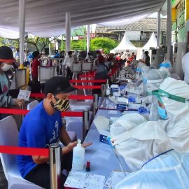 Pemkab Bogor dan BIN Gelar Rapid Test di Pasar Cibinong